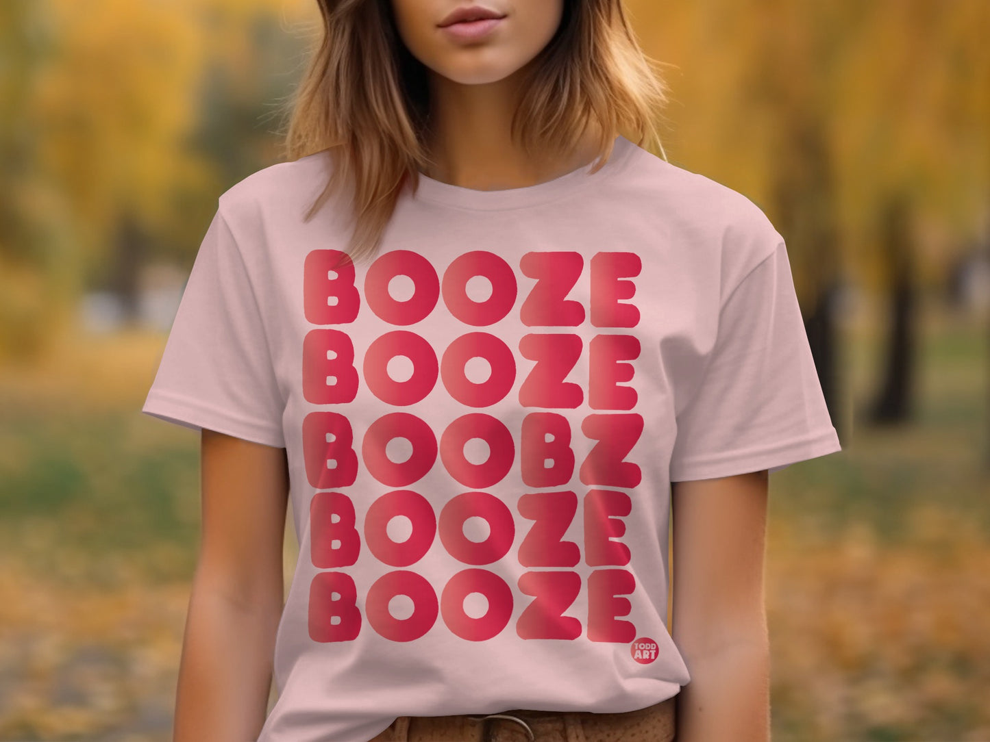 Booze Boobz Booze Graphic Statement T-shirt product
