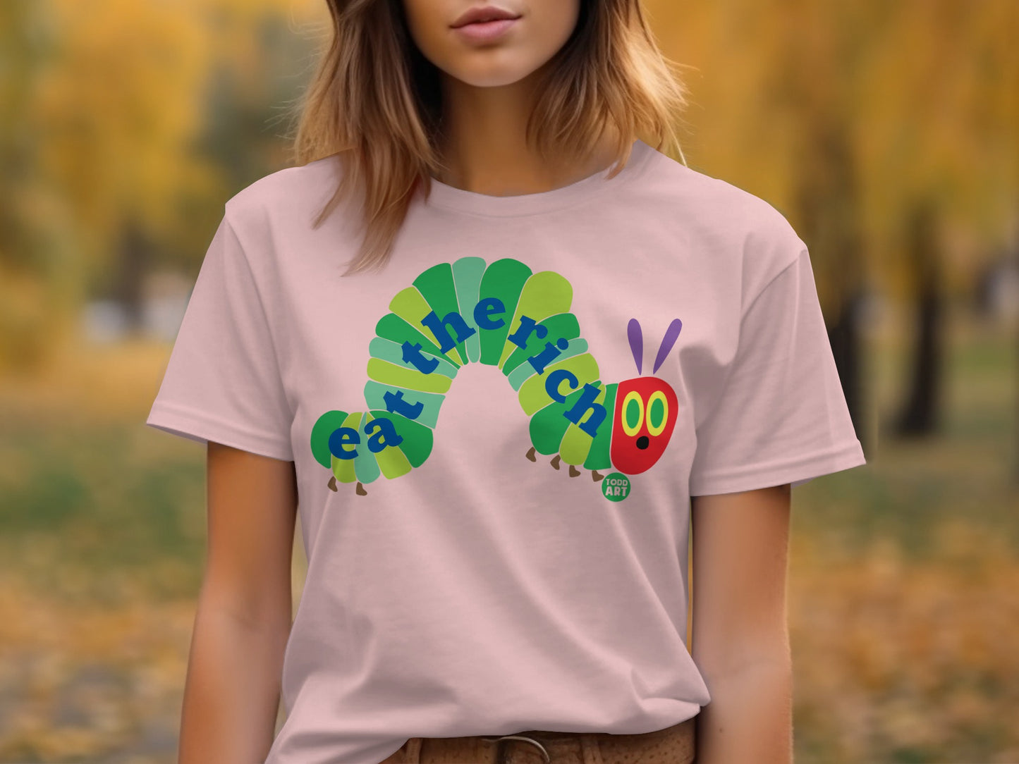 Eat the Rich Graphic Caterpillar T-Shirt