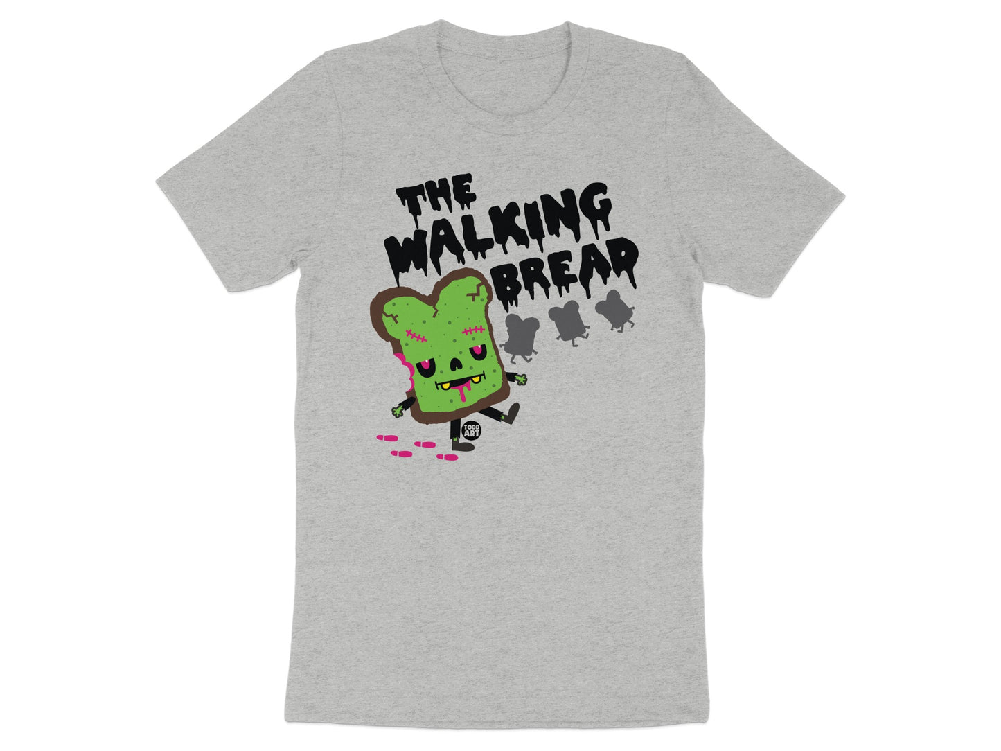 The Walking Bread Funny Zombie Parody Artwork T-shirt