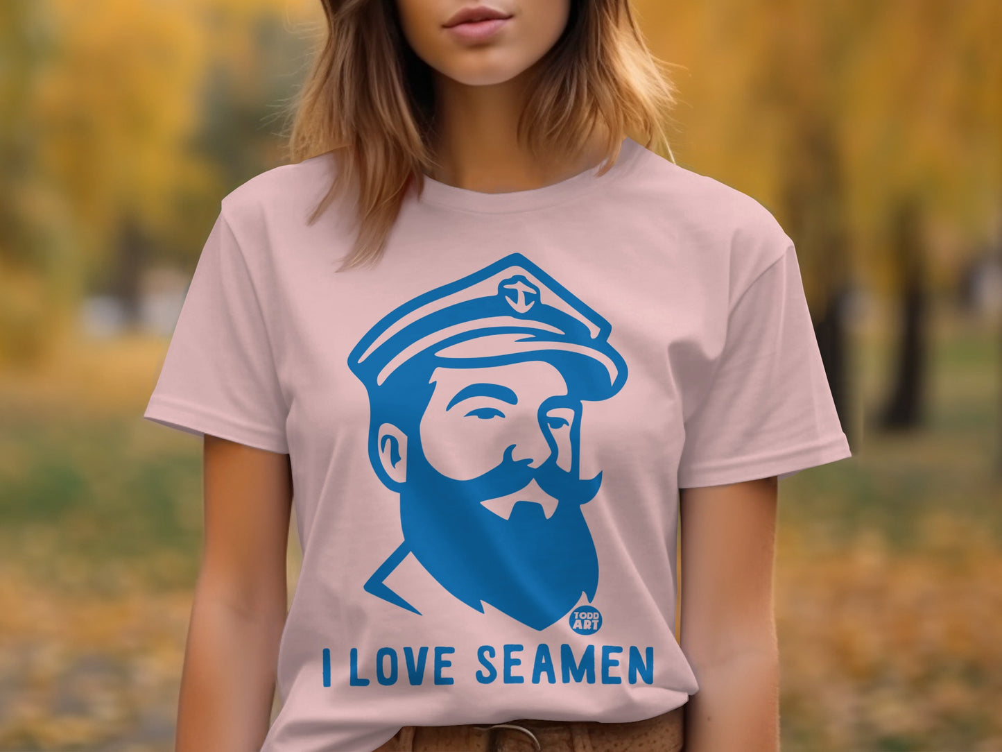 Fashionable graphic tee I love seamen shirt product