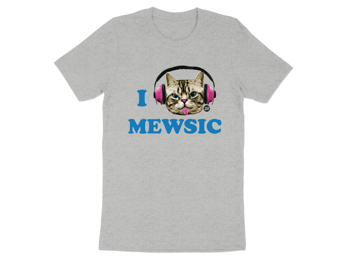 I Mewsic Cat with Headphones Graphic T-shirt product