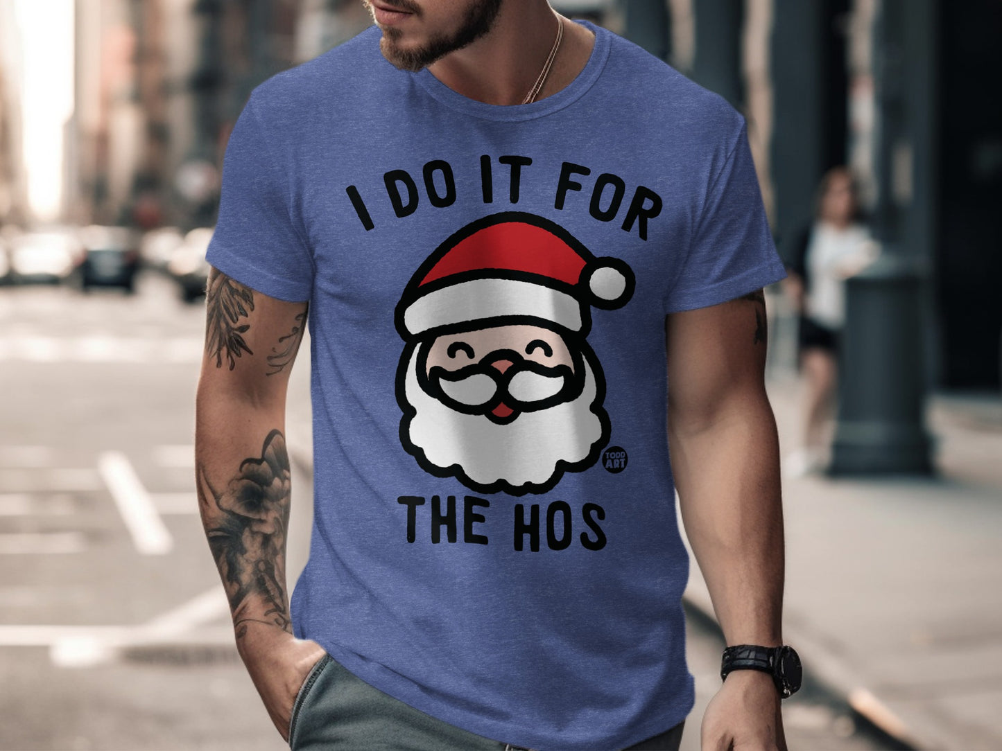 I Do It For The Hos Fun Santa Christmas T-shirt product type