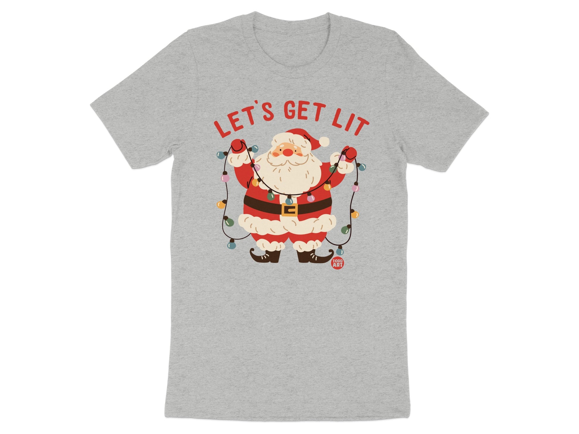 Let's Get Lit Santa Christmas Lights T-Shirt product