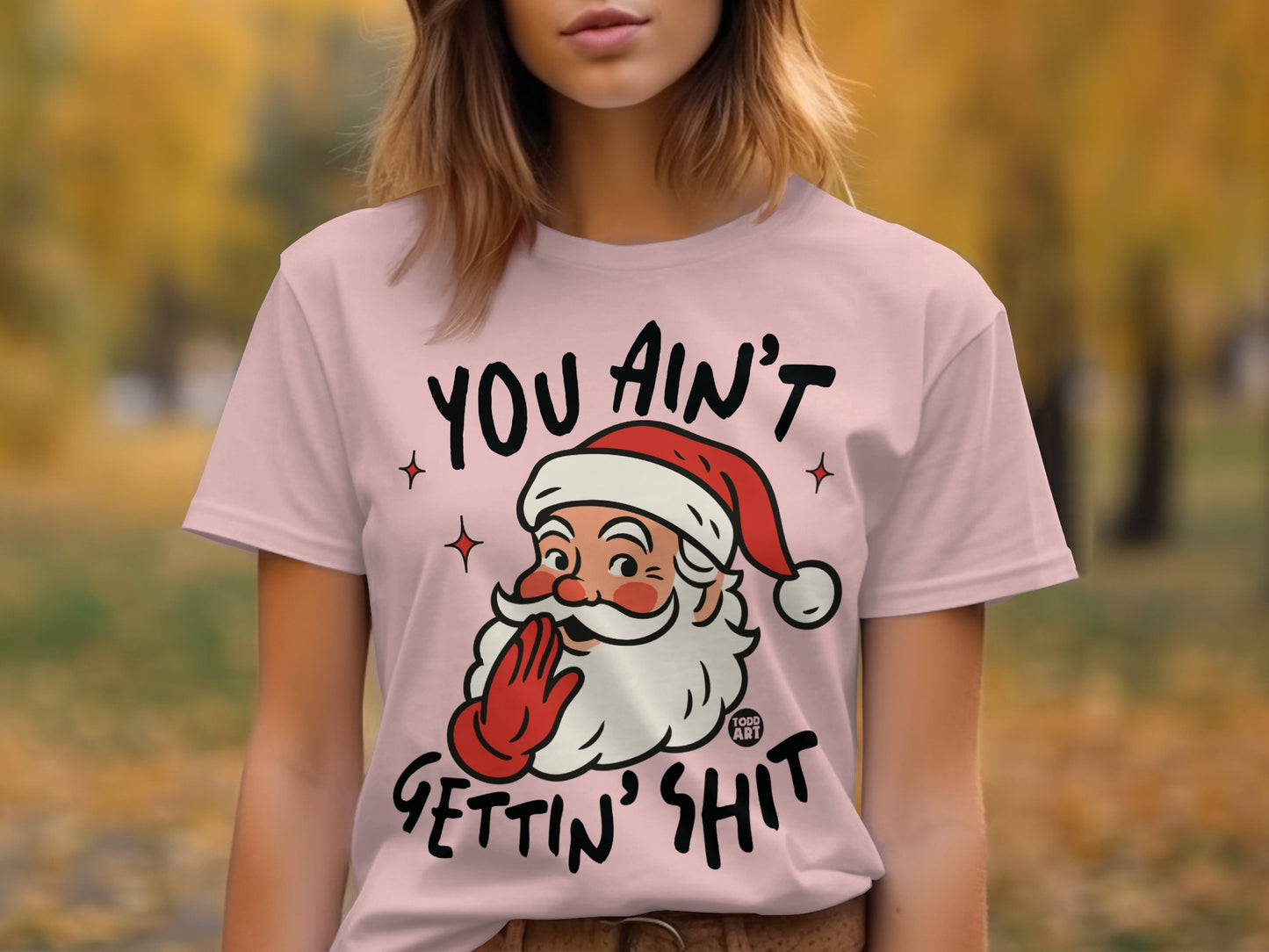 You Ain't Gettin' Shit Santa Graphic T-Shirt product