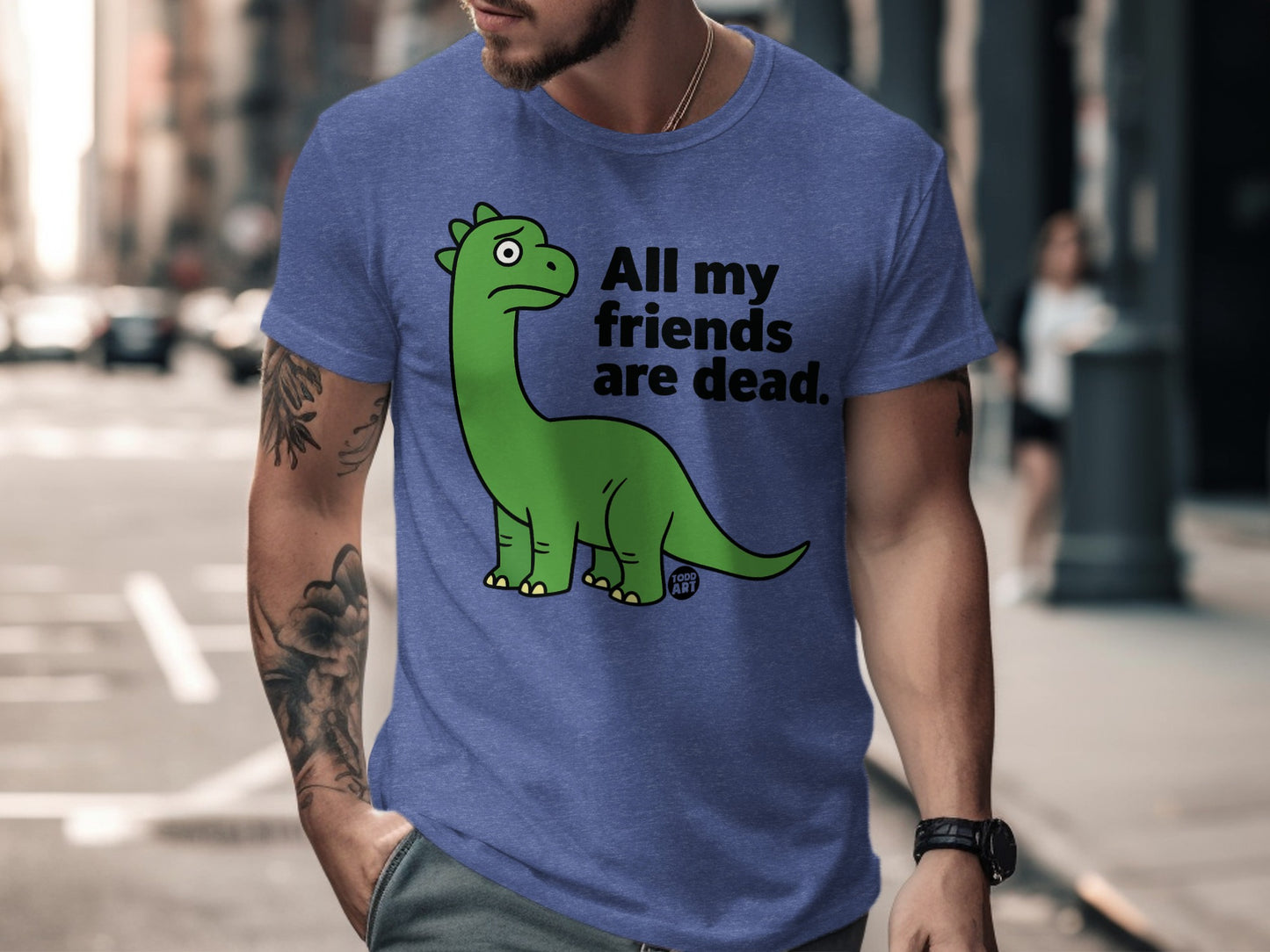 All My Friends Are Dead Dinosaur Blue T-shirt product