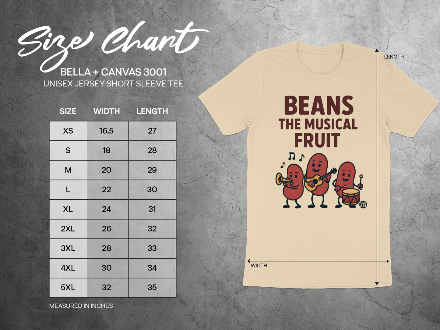 Beans The Musical Fruit Unisex Jersey Short Sleeve Tee