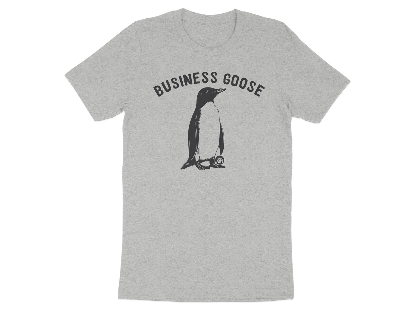 Business Goose Graphic Tee Fun Animal Themed Shirt