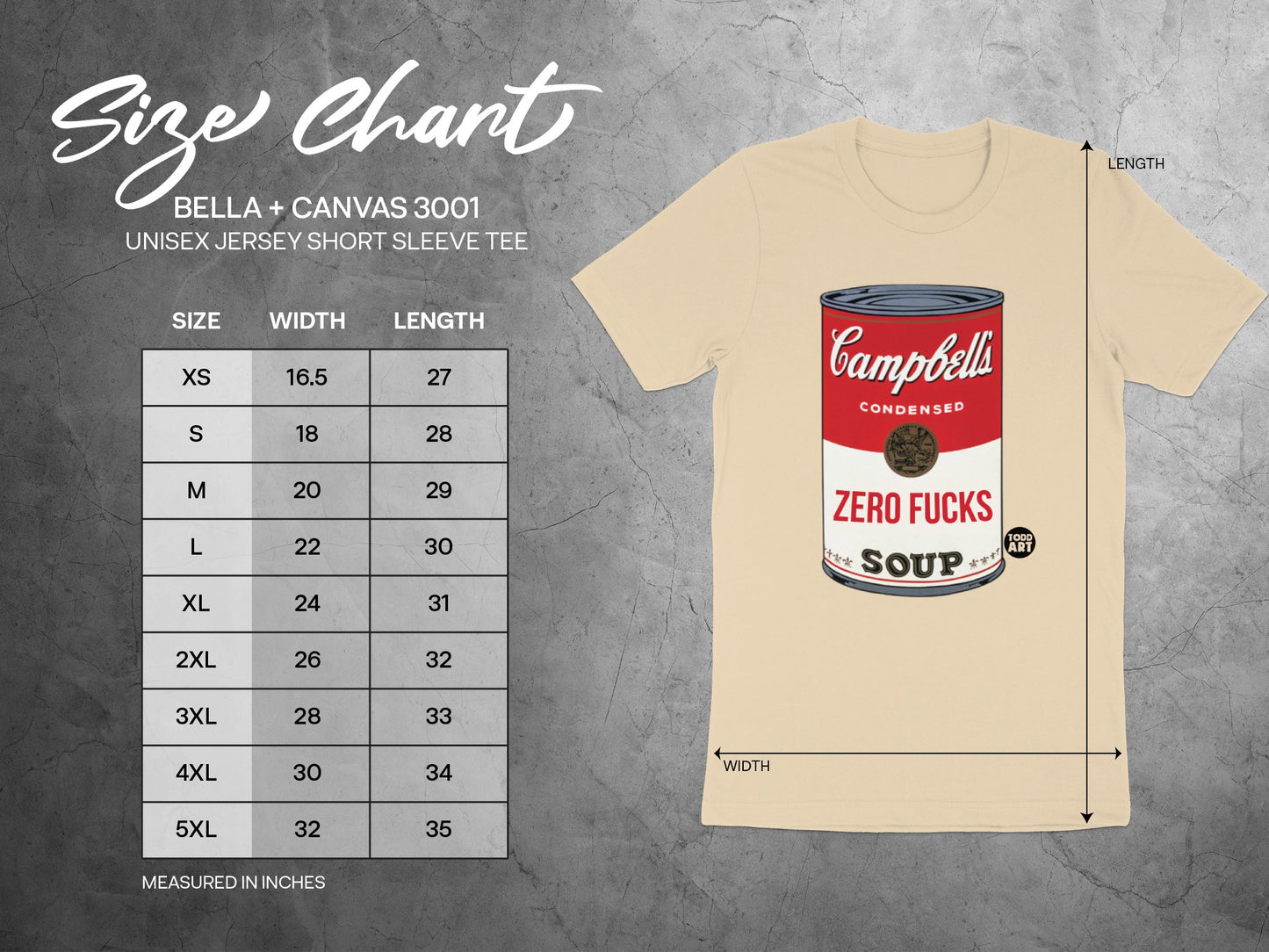 Campbell's Parody Zero Fucks Soup Can Shirt product