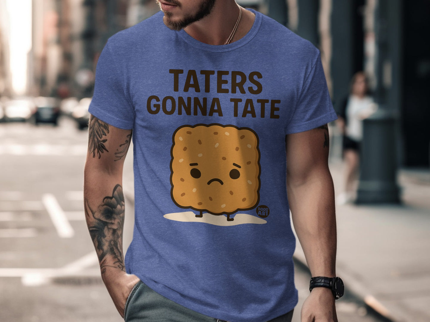 Taters Gonna Tate Blue Graphic Tee Shirt product