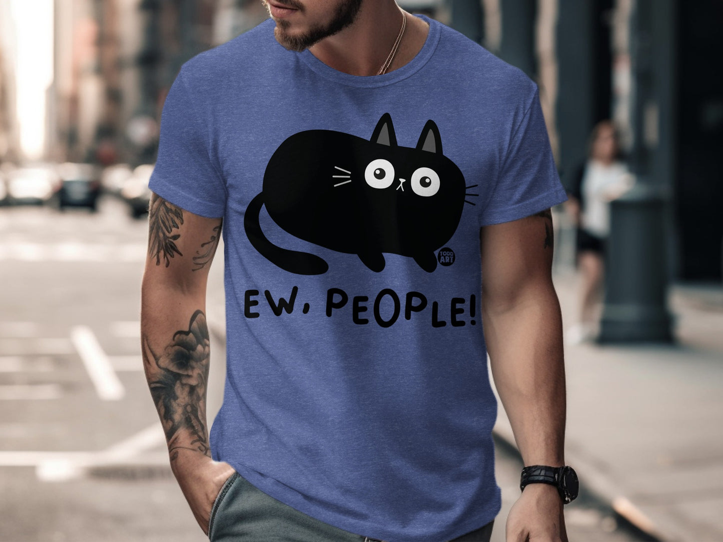 Ew People Cat Graphic Printed T-shirt product